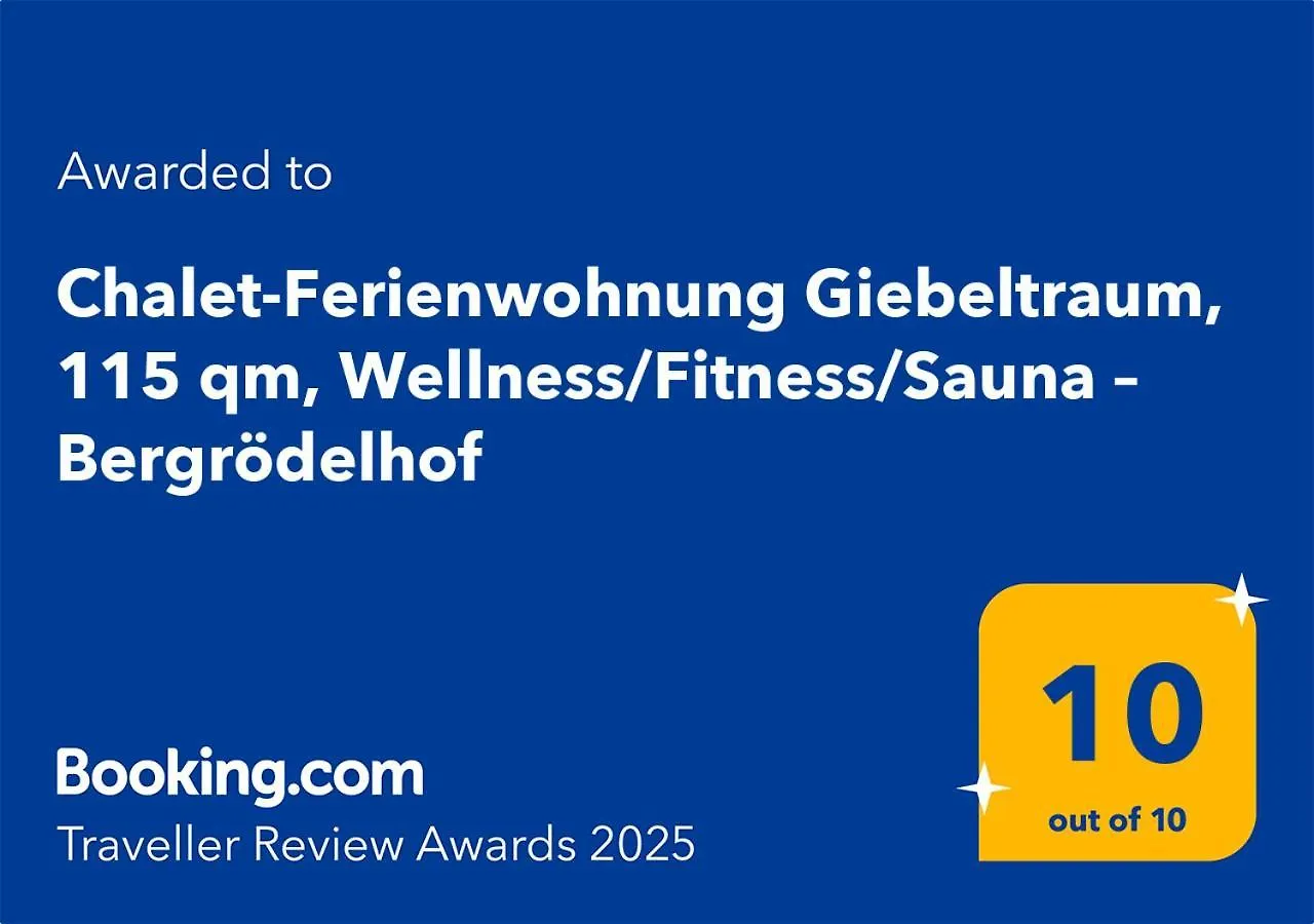 Chalet-Ferienwohnung Giebeltraum, 115 Qm, Wellness/Fitness/Sauna - Bergroedelhof Feilitzsch 0*,